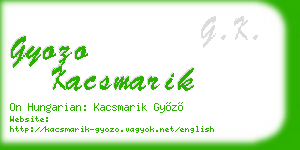 gyozo kacsmarik business card
